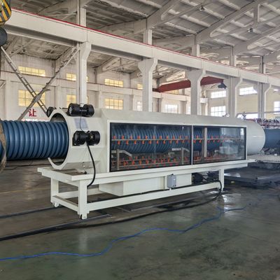 PLC Control System Double Wall Corrugated Pipe Extrusion Line for Pipe Range ID63 OD1600mm Dimension 29*6.8*3