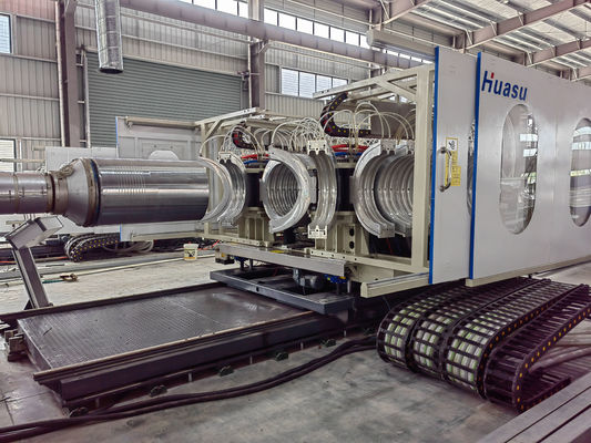 Diameter 16-1500mm Double Wall Corrugated Pipe Extrusion Line With Vacuum Forming And Aluminium Alloy Mould Material