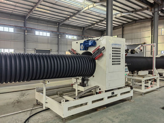 PE / PP / PVC Double Wall Corrugated Pipe Extrusion Line With 38CrMoALA Screw Material And Siemens Motor