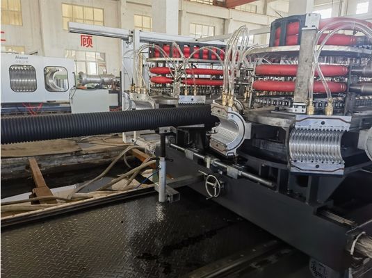 High-Efficiency Corrugated Pipe Extrusion Line with PLC Control System and Modular Die-Head Design