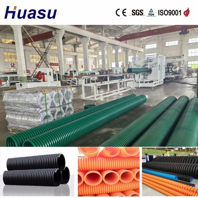 Customized PE PP PVC Corrugated Pipe Production Line with PLC Fully Automatic Control for Efficient Plastic Pipe Extrusion