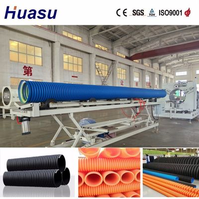 Max Diameter 1600mm Double Wall Corrugated Pipe Extrusion Line with High-Efficiency Cooling System and Online Belling
