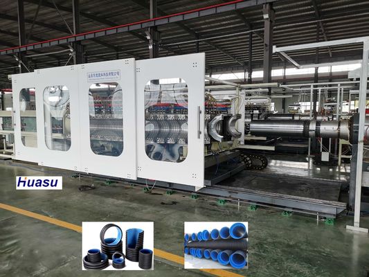 Automated Double Wall Corrugated Pipe Extrusion Line for ID30-ID1500mm Pipes with 23 Years Production Experience