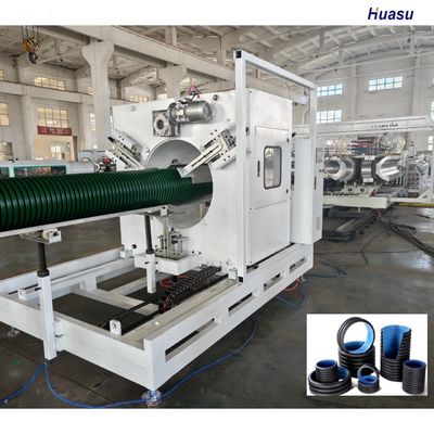 Double Wall Corrugated Pipe Extrusion Line with 6m or Customized Pipe Length HDPE PVC Model and Single or Twin Screw Co-extruder