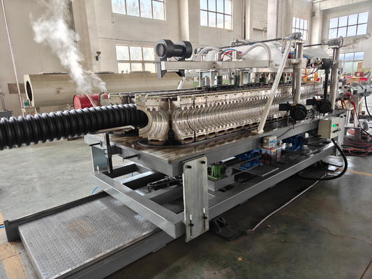 Double Wall Corrugated Pipe Extrusion Line with 32mm-200mm Screw Diameter 1 Set Water Cooling Tank and HV>740 Barrel Screw