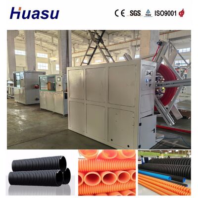 Single Wall Corrugated Pipe Machine with 32mm-1600mm Pipe Diameter Range PLC Control System and 200-2000kg/h Production Capacity