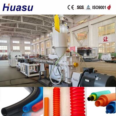 Single Screw Extruder Corrugated Pipe Extrusion Line with 32mm-1600mm Pipe Diameter Range, PLC Control, and Single/Double/Three Layer Options