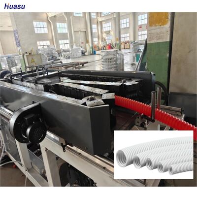PVC PE PP Single Wall Corrugated Pipe Extrusion Line featuring Schneider Siemens electric components technology for pipe manufacturing