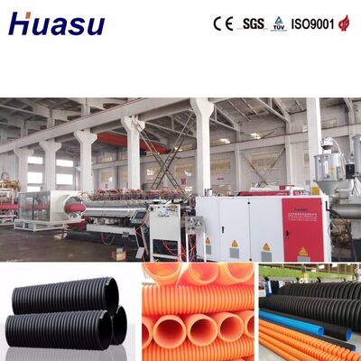 Double Wall Corrugated Pipe Extrusion Machine with 32mm-1600mm Pipe Diameter, PLC Control, and High Productivity