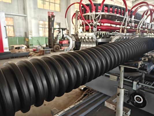 Customized automatic HDPE PP PVC double wall corrugated pipe machine engineered for energy pipe extrusion operations