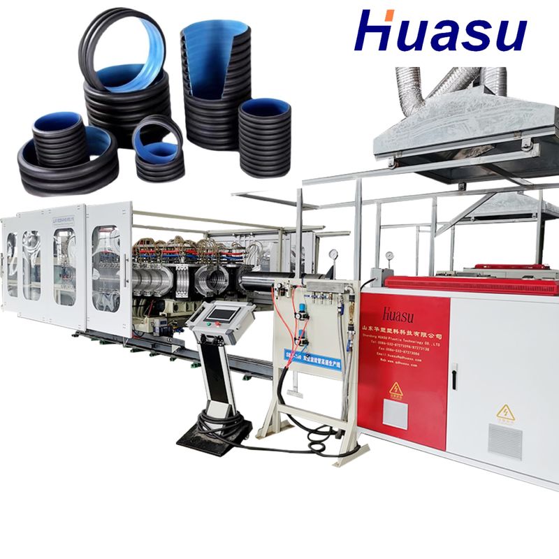 Ligne d'extrusion de tuyaux ondulés à double paroi à vis unique avec régulateur de température et capteur