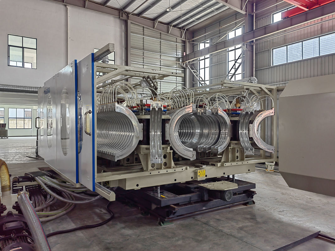 Ligne d'extrusion de tuyaux ondulés à double paroi avec contactrice Siemens et fonctionnement automatique