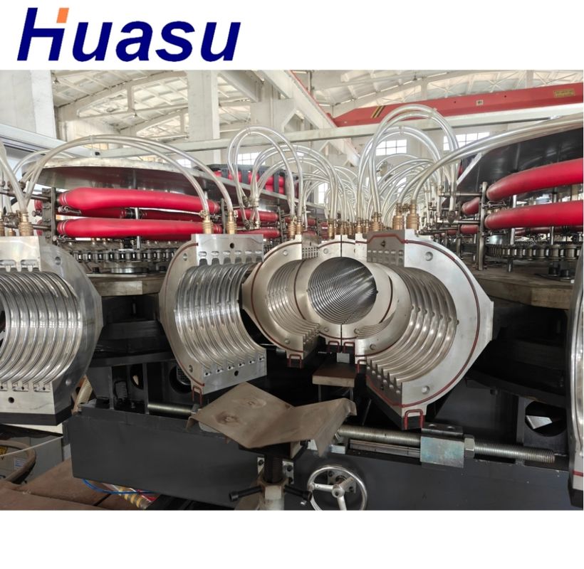 Ligne d'extrusion de tuyaux ondulés à double paroi personnalisable avec matériau de moule en alliage d'aluminium et contacteur Schneider