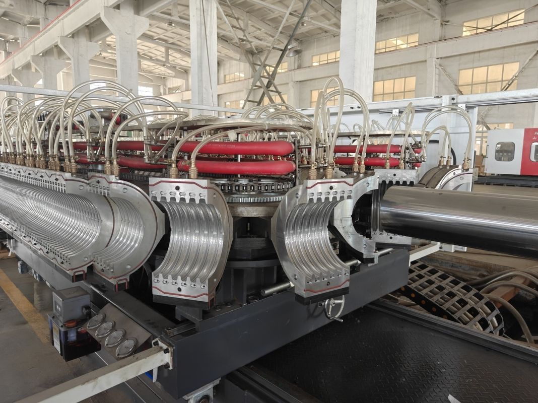Ligne d'extrusion de tuyaux ondulés à double paroi personnalisable avec matériau de moule en alliage d'aluminium et contacteur Schneider