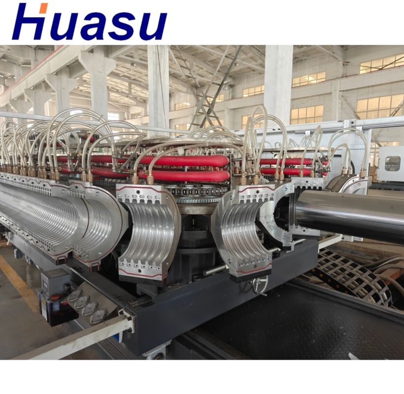 Ligne d'extrusion automatique pour la fabrication de tuyaux ondulés à simple et double paroi