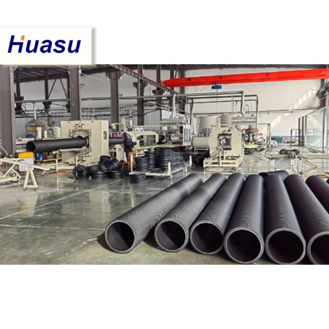 Ligne d'extrusion automatique de tuyaux DWC avec PLC Siemens et haute vitesse pour PVC PE MPP PA HDPE