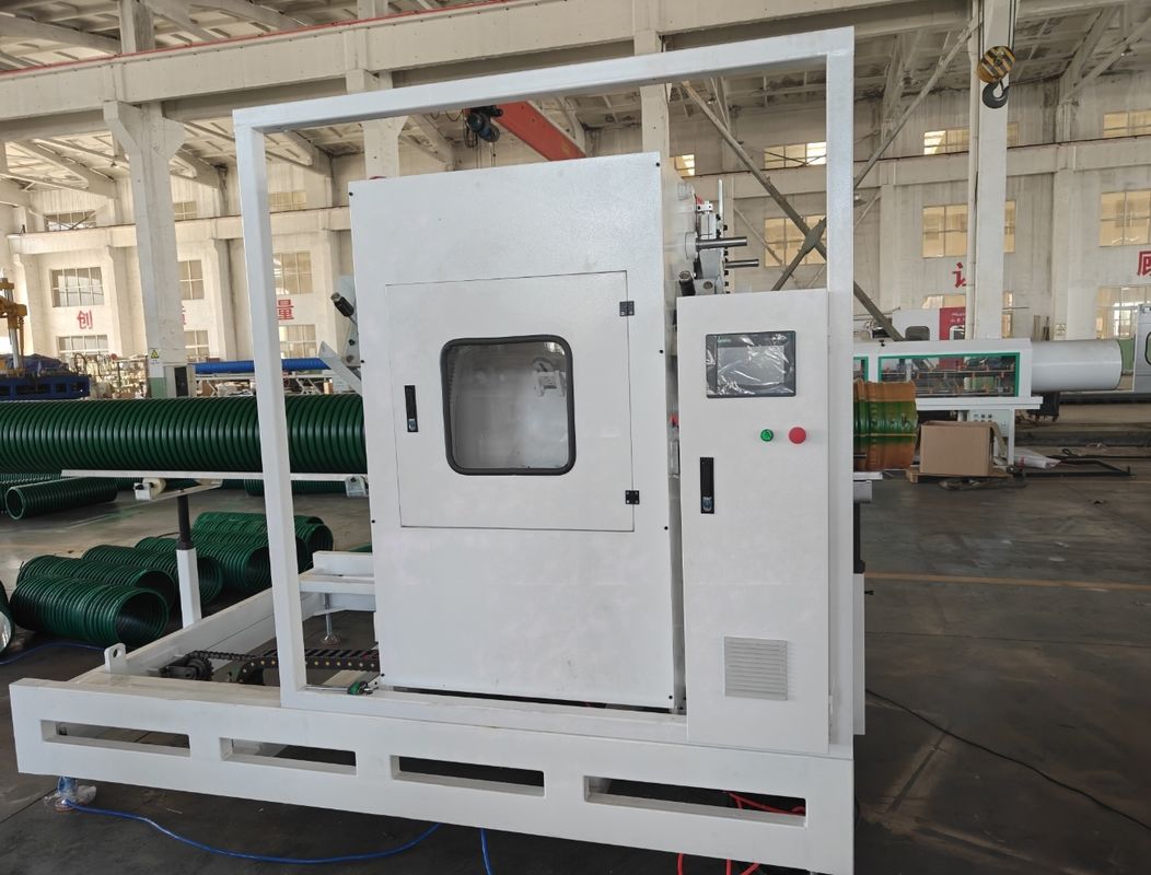 Machine d' extrusion de tuyaux en PVC à double paroi à grande vitesse, machine de fabrication de tuyaux ondulés