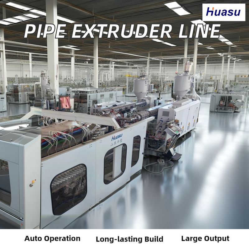 Ligne d'extrusion de tuyaux ondulés en PVC 500-2000 kg/h Capacité pour le drainage des eaux usées