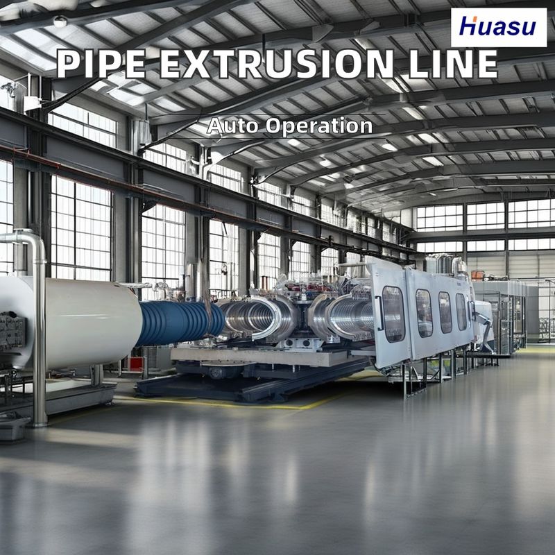 Ligne d'extrusion de tuyaux ondulés à double paroi en PE PVC 500-2000 kg/h
