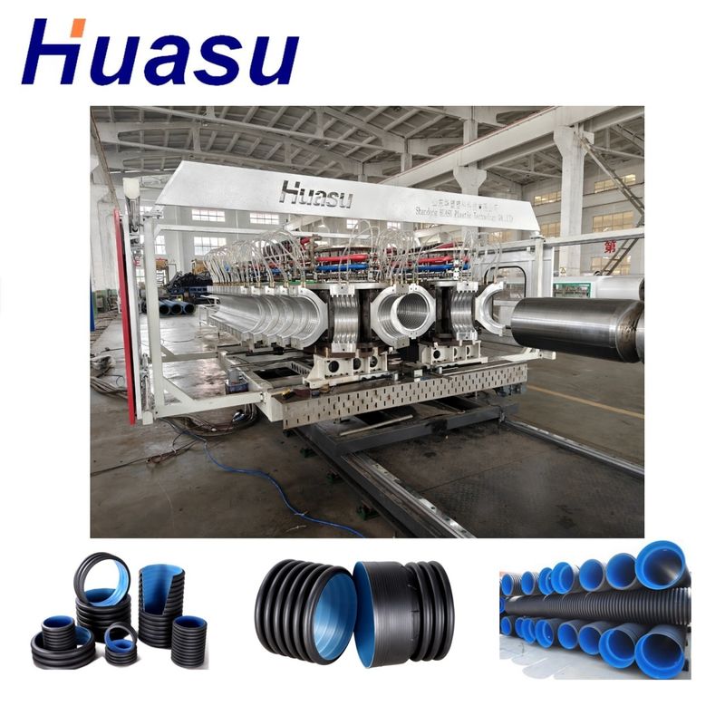 PE Double Wall Corrugated Pipe Extrusion Line 1600mm with Siemens PLC