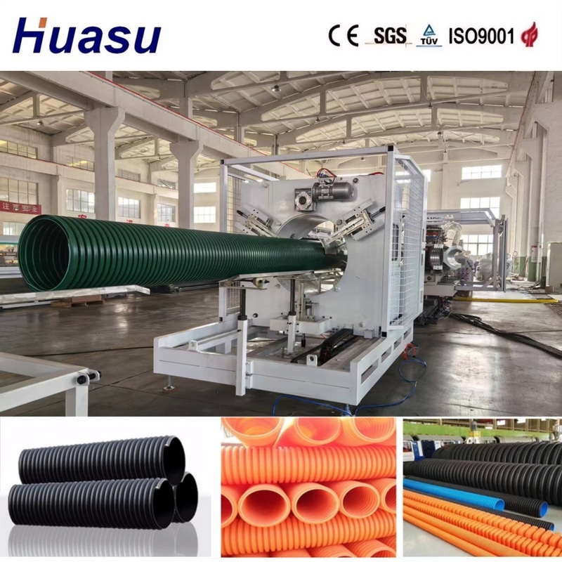 Complete PVC Corrugated Pipe Plant for Single Wall Pipes with 300mm to 1600mm Diameter Range and High Productivity