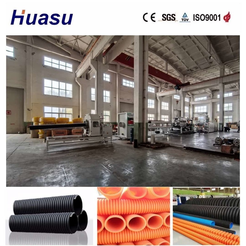 Ligne d'extrusion de tubes ondulés à paroi unique de contrôle PLC Siemens avec sonneries en ligne et solutions de forme d'onde personnalisables