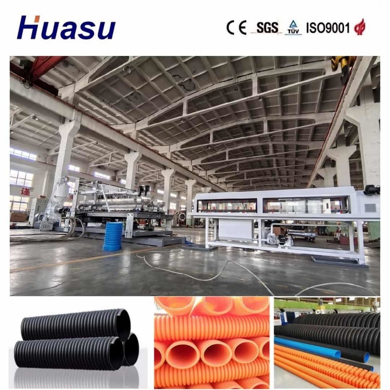 Ligne d'extrusion de tubes ondulés à paroi simple pour PVC PE MPP PA HDPE avec sonneries en ligne et solutions de forme d'onde personnalisables