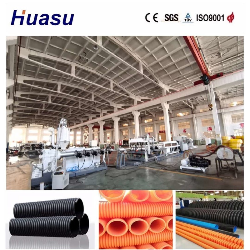 Ligne d'extrusion automatique et informatisée de tubes ondulés à paroi unique avec télécommande PLC et capacité de 60 à 2000 kg/h