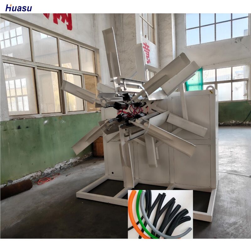 Ligne d'extrusion de tuyaux ondulés à double paroi avec moteur Siemens Beide AC, 48 moules et rapport de vis 33:1