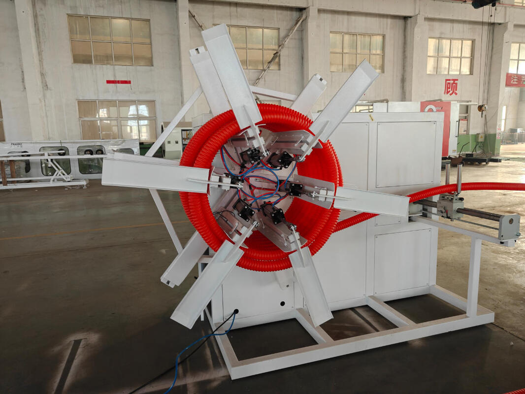 Ligne d'extrusion de tuyaux ondulés simple paroi contrôlée par automate programmable (PLC) avec refroidissement à l'eau et moteur Siemens