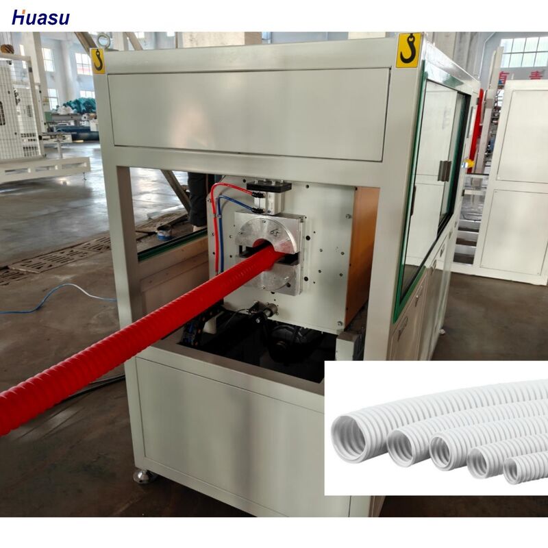 Ligne d'extrusion de tuyaux ondulés muraux simples Siemens Schneider avec contrôle PLC et télécommande, équipement durable