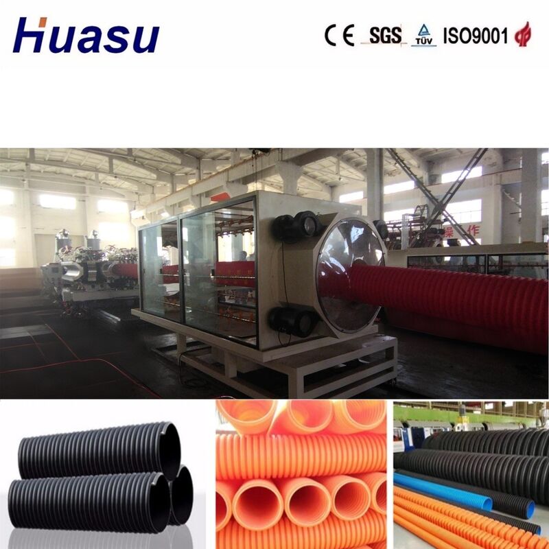 32-1600 mm de diamètre du tuyau ligne d'extrusion de tuyau ondulé à double paroi avec contrôle PLC Siemens et capacité de sortie 100-3000 kg/h