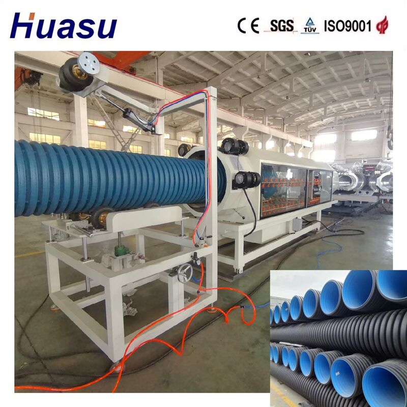 Ligne d'extrusion de tuyaux ondulés à double paroi en PE/PP/PVC/MPP à grande vitesse