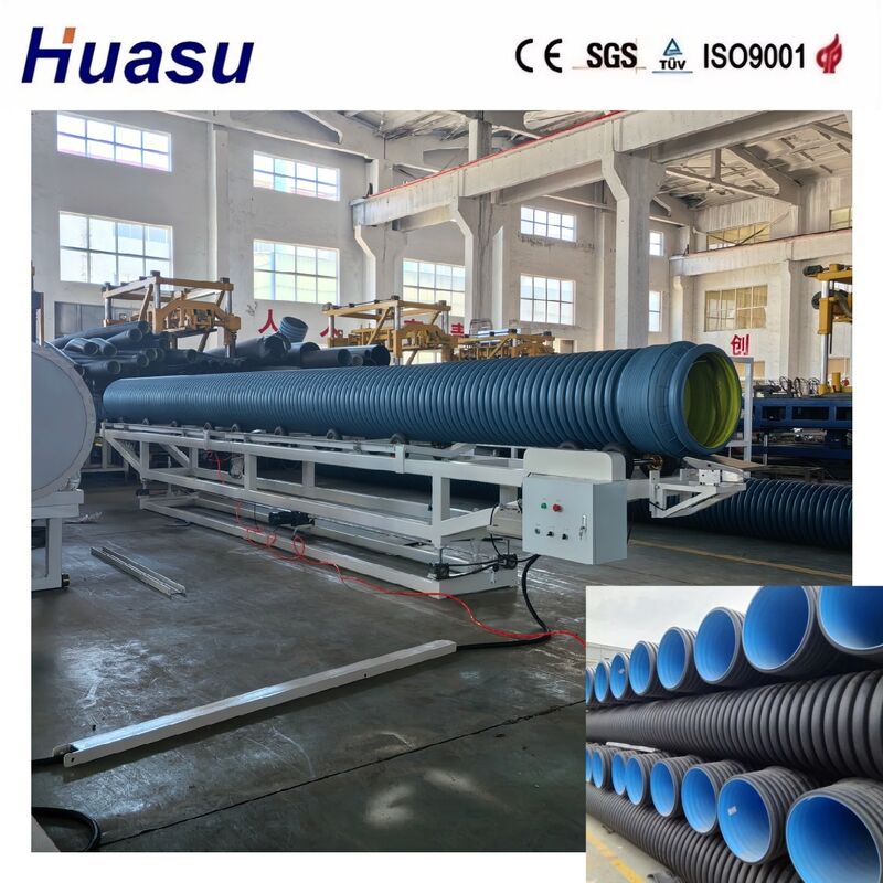 Ligne d'extrusion de tuyaux ondulés à double paroi en PE/PP/PVC/MPP à grande vitesse