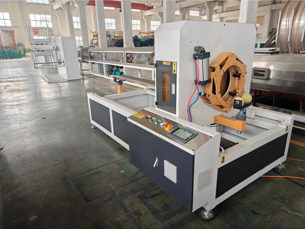 PP Spiral Pipe Extrusion Line Including 100m roll Winding Machine and HDPE Pipe Material for Industrial Pipe Solutions