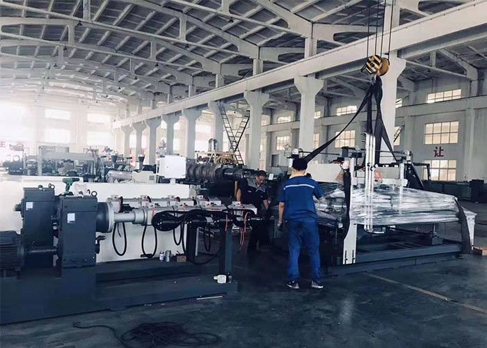 chaîne de production ondulée de tuyau de 160mm double mur de 110mm usine de machine d'extrusion