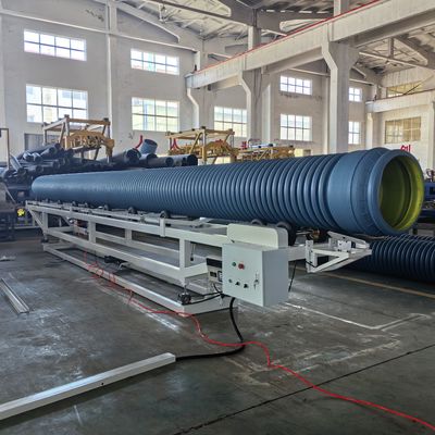 Double Wall Corrugated Pipe Extrusion Line with Max Pipe Diameter 1600mm, Water or Air Cooling, and Barrel Hardness HV>940