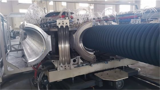 Large Diameter Polyethylene Corrugated Pipe Extrusion Line For 1600mm Max Diameter