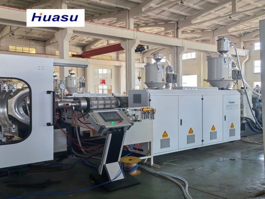 Double Wall Corrugated Pipe Extrusion Line with 32-1600mm Cutting Diameter Range and Water Cooling Process Featuring Siemens PLC Technology