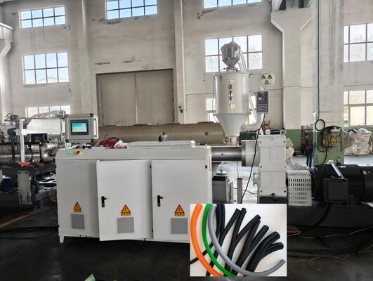 Water Cooling Double Wall Corrugated Pipe Extrusion Line with 48 Mould Quantity and Barrel Hardness HV940