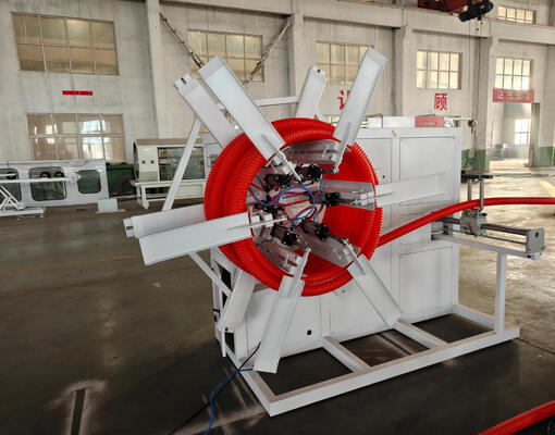 Integral Type Extruder Double Wall Corrugated Pipe Extrusion Line with Siemens Electric and 100kg/h - 2000kg/h Production Capacity