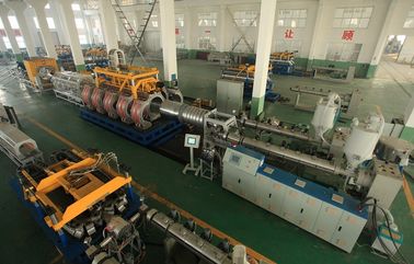 HDPE / PP / PVC Double Wall Corrugated Pipe Extrusion Line / Machinery High Output