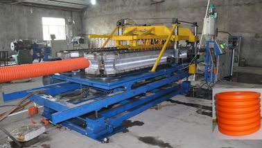 PE / PP Single Wall Corrugated Pipe Machine , Corrugated Pipe Extrusion Machinery