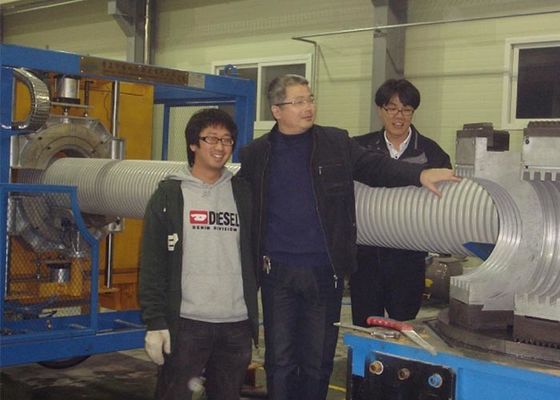 250kg/H Conical Twin Screw PVC Pipe Extrusion Line