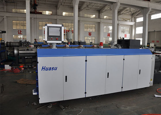 PLC 110mm Diameter PVC Corrugated Pipe Extrusion Line