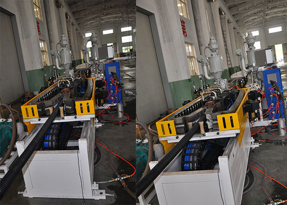 Single Wall HDPE PVC Corrugated Pipe Making Machine 90r/Min
