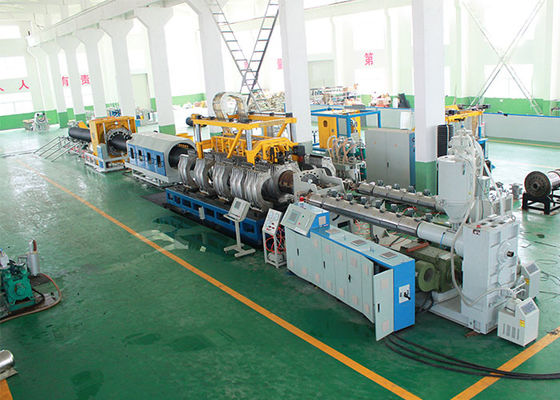 Horizontal Drainage HDPE DWC Pipe Extrusion Line Vaccum Forming